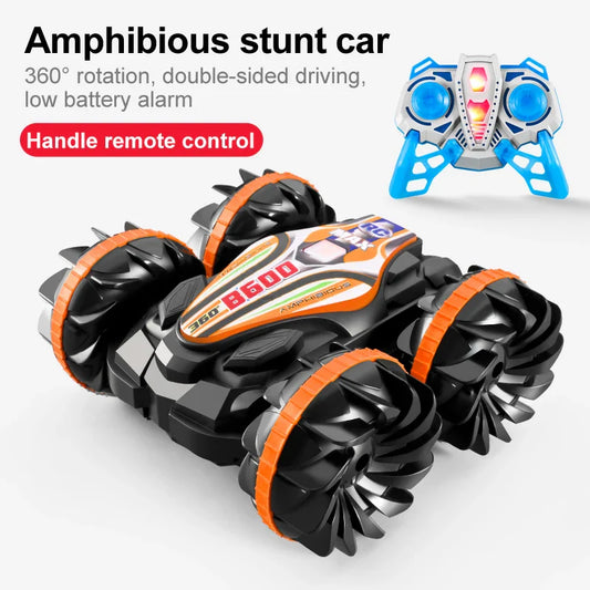 Voiture de stunt RC tout-terrain - flip double face, lumière de roue en drift, jouet d'extérieur pour garçons