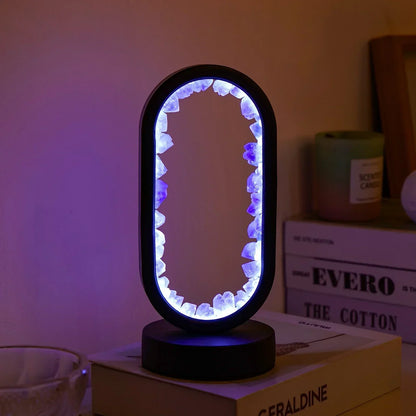 AuraViolette – Éclairage en Cristal Naturel pour Ambiance Relaxante