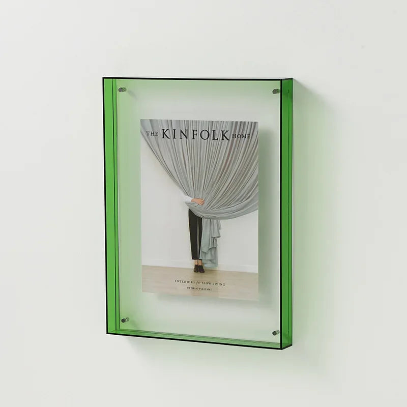 Floroux | Double-sided acrylic photo frame | Transparent and modern | Magnetic | Ideal for home and office