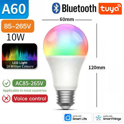 Ampoules LED intelligentes Tuya Zigbee E27 - Lumières WiFi contrôlées via les applications SmartLife Google Alexa