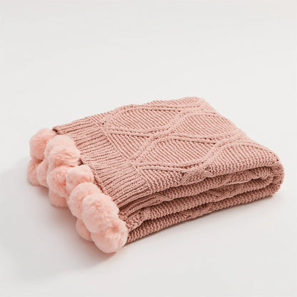 Floroux fleece blanket in chenille | Knitted design | For bed and couch | Soft and comfortable
