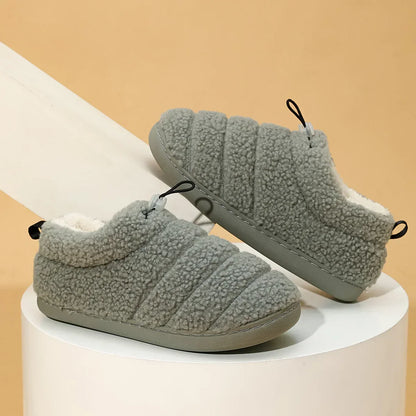 CloudWalk Chaussons - Chaussons en peluche élégants antidérapants pour un confort ultime en hiver