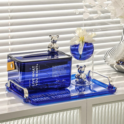 Floroux Glass Vase | Galactic Design | Decorative Vase | Bear-Shaped Glass Vase for Flowers and Decoration