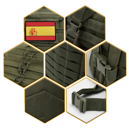Sac à dos tactique 45L pour hommes/femmes – Daypack MOLLE pour la chasse, la pêche, la randonnée, le trekking et la survie – Sac à dos extérieur grande capacité avec porte-gobelets