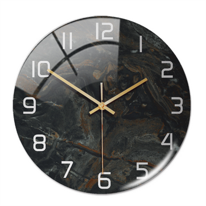 Montre murale en marbre stylé avec mécanisme silencieux