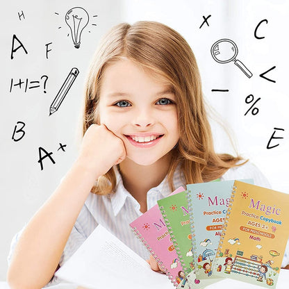 ScribbleJoy Livre - Cahier Educatif Réutilisable pour Enfants