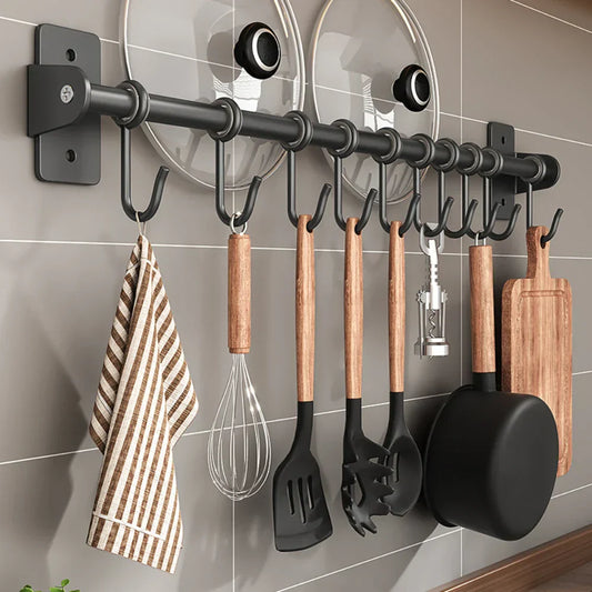 Barre de crochets de cuisine – Rangement mural