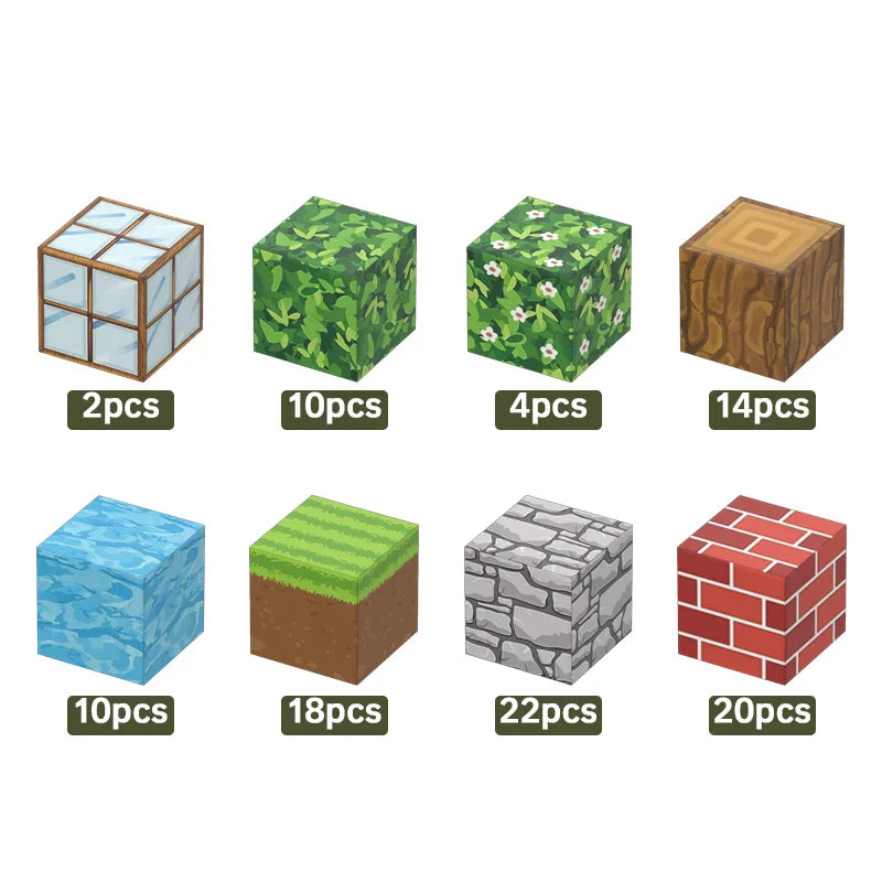 Ensemble de blocs de construction magnétiques - Jouets sensoriels STEM pour enfants, kit de construction écologique pour garçons et filles à partir de 6 ans