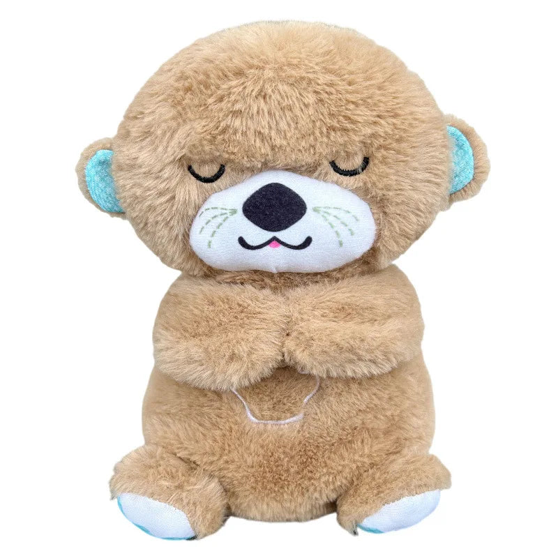Ours en Peluche Respirant - Musique Apaisante et Lumière pour Bébés, Compagnon de Sommeil pour Enfants, Cadeau Parfait pour Nouveaux Parents