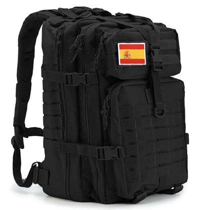 Sac à dos tactique 45L pour hommes/femmes – Daypack MOLLE pour la chasse, la pêche, la randonnée, le trekking et la survie – Sac à dos extérieur grande capacité avec porte-gobelets