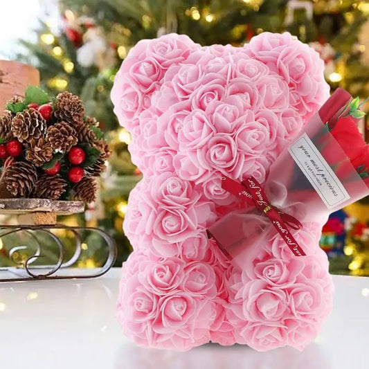 Floroux - Ourson romantique avec fleur pour les occasions spéciales
