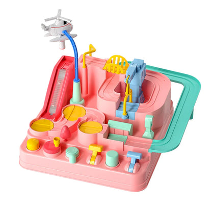 Set de jeu de piste automobile d'aventure pour enfants - Parc de secours urbain et jeu de puzzle, cadeau de préscolaire