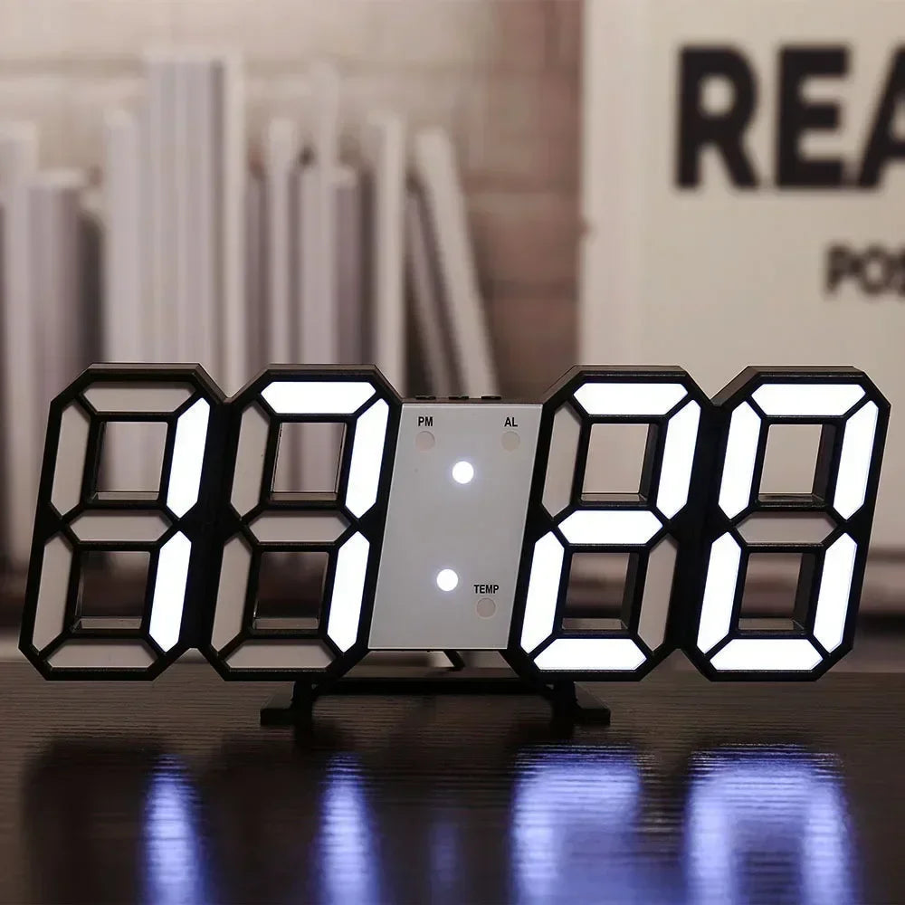 Horlogix – Horloge LED 3D pour Décoration Intérieure Moderne