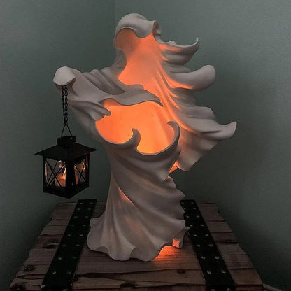 Figurine en résine Sorcière Lampe