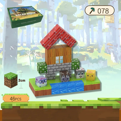 Set de Blocs de Construction Magnétiques pour Enfants - Jouets de Construction Magnétiques Créatifs, Cube Sensoriel Éducatif Cadeau pour Garçons et Filles