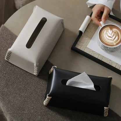 Harlow Luxury Leather Boîte à Mouchoirs