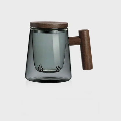 Tasse à thé en verre ultramoderne avec filtre et couvercle