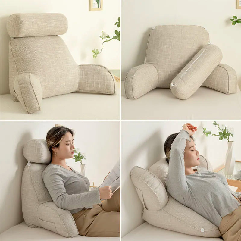 Floroux - Coussin lombaire ergonomique avec accoudoirs et appuie-tête