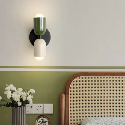 Applique murale LED économe en énergie Floroux avec deux têtes en acier inoxydable
