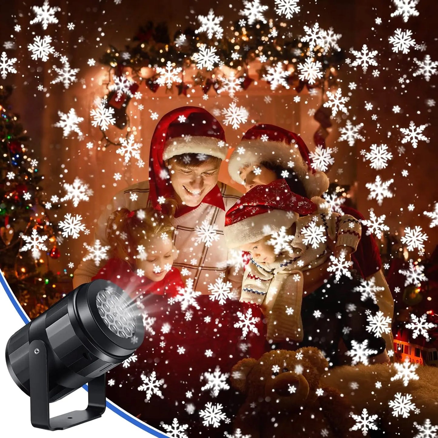 Floroux Christmas Projector | Snowflake Light Show | Indoor and Outdoor Festive Lighting