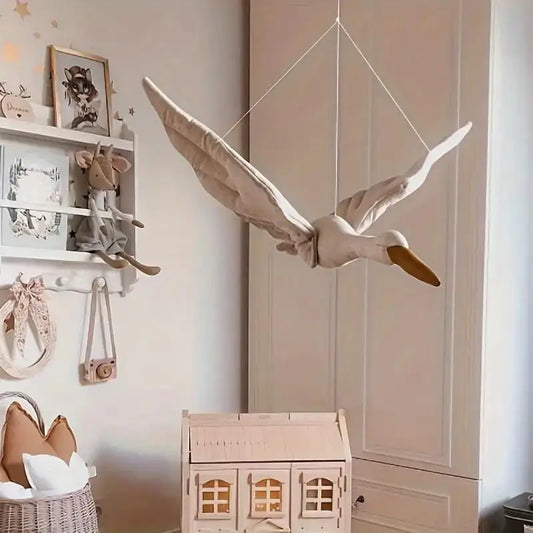 Jouet en peluche Cygne suspendu | Belle décoration pour la chambre des enfants