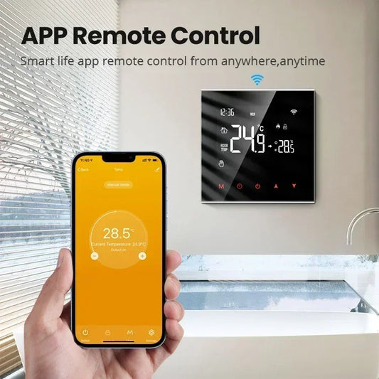 Thermostat Intelligent Tuya Contrôle pour Chauffage au Sol Hydraulique & Électrique - Contrôle Vocal Wifi via Google Alexa SmartThings Apps