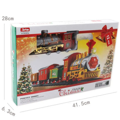 Train électrique télécommandé de haute qualité - Cadeau de Noël créatif pour les enfants, jouet de train amusant avec musique et lumières
