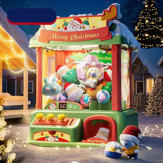 Machine à Haricots Interactive Noël Poupée Premium Set A - Jouet Amusant à Monnaie pour Enfants, Idée de Cadeau Festif