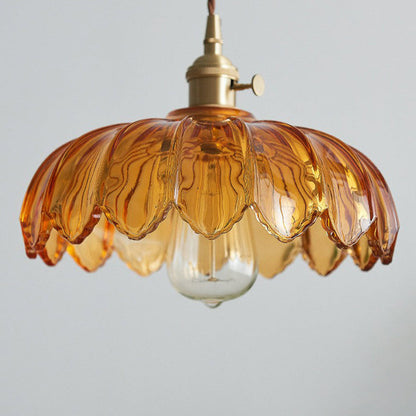 Lampe à pendentif en verre Floroux