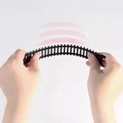 Ensemble de train électrique à vapeur rétro avec lumières - Jouet ferroviaire de Noël pour enfants, cadeau de vacances parfait