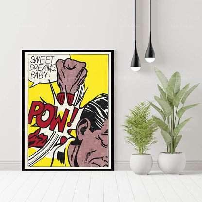 Affiche en toile en coton premium Pop Art de Lichtenstein