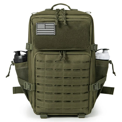 Sac à dos tactique 45L pour hommes/femmes – Daypack MOLLE pour la chasse, la pêche, la randonnée, le trekking et la survie – Sac à dos extérieur grande capacité avec porte-gobelets