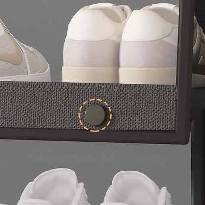 Floroux | Système de rangement transparent à plusieurs niveaux pour chaussures