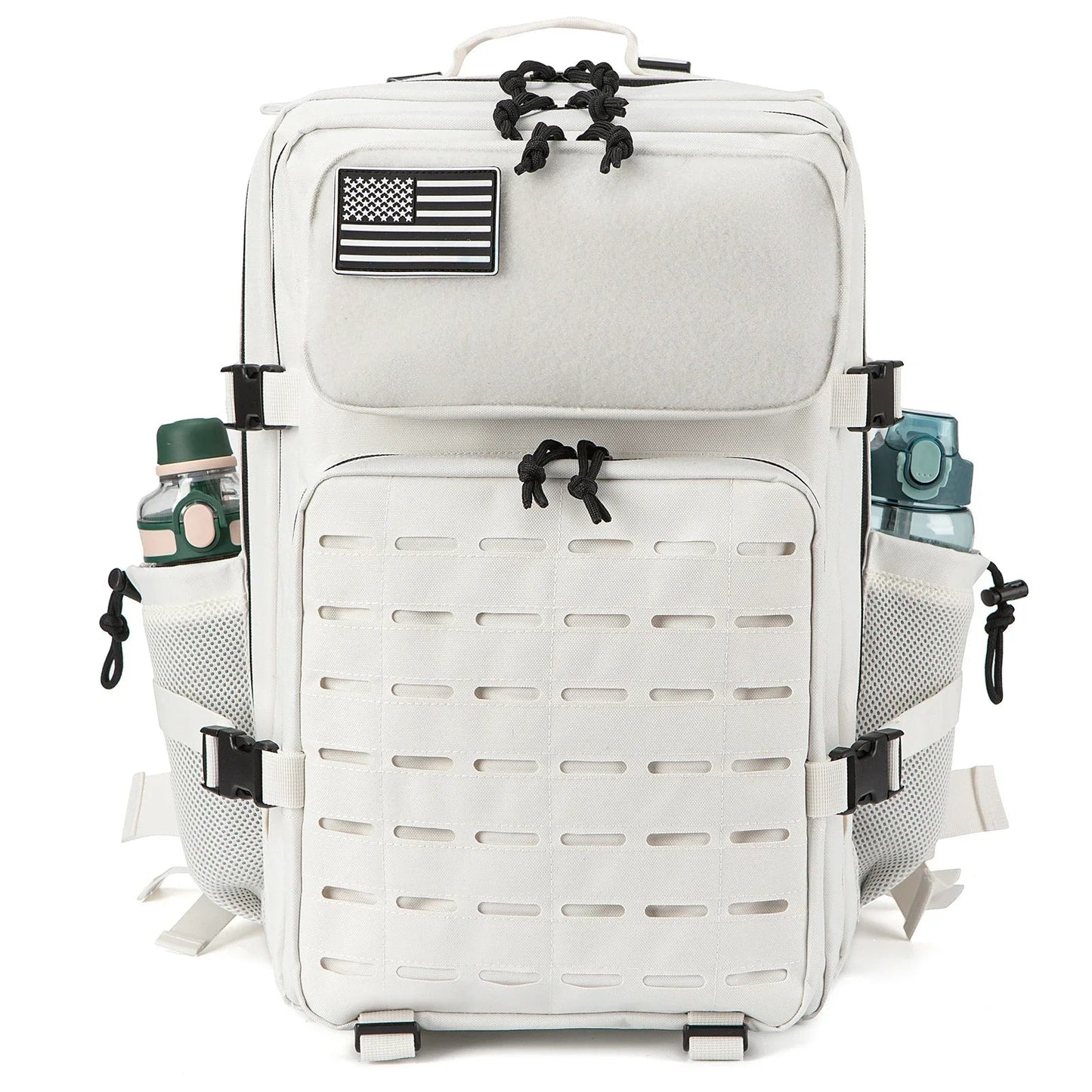 Sac à dos tactique 45L pour hommes/femmes – Daypack MOLLE pour la chasse, la pêche, la randonnée, le trekking et la survie – Sac à dos extérieur grande capacité avec porte-gobelets
