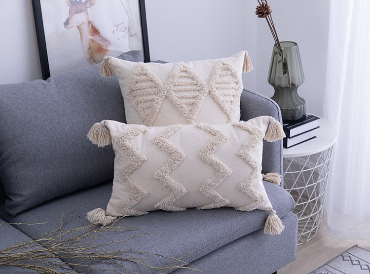 BohoDreams – Housses de coussin Boho – Apportez le style Ibiza avec une décoration tendance à la maison