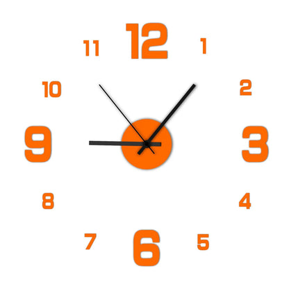 Horloge murale créative sans cadre