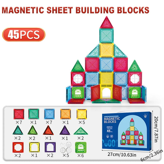 Blocs de construction magnétiques pour enfants de 3 à 8 ans - Jouets magnétiques éducatifs pour tout-petits et enfants d'âge préscolaire, jeu créatif pour garçons et filles