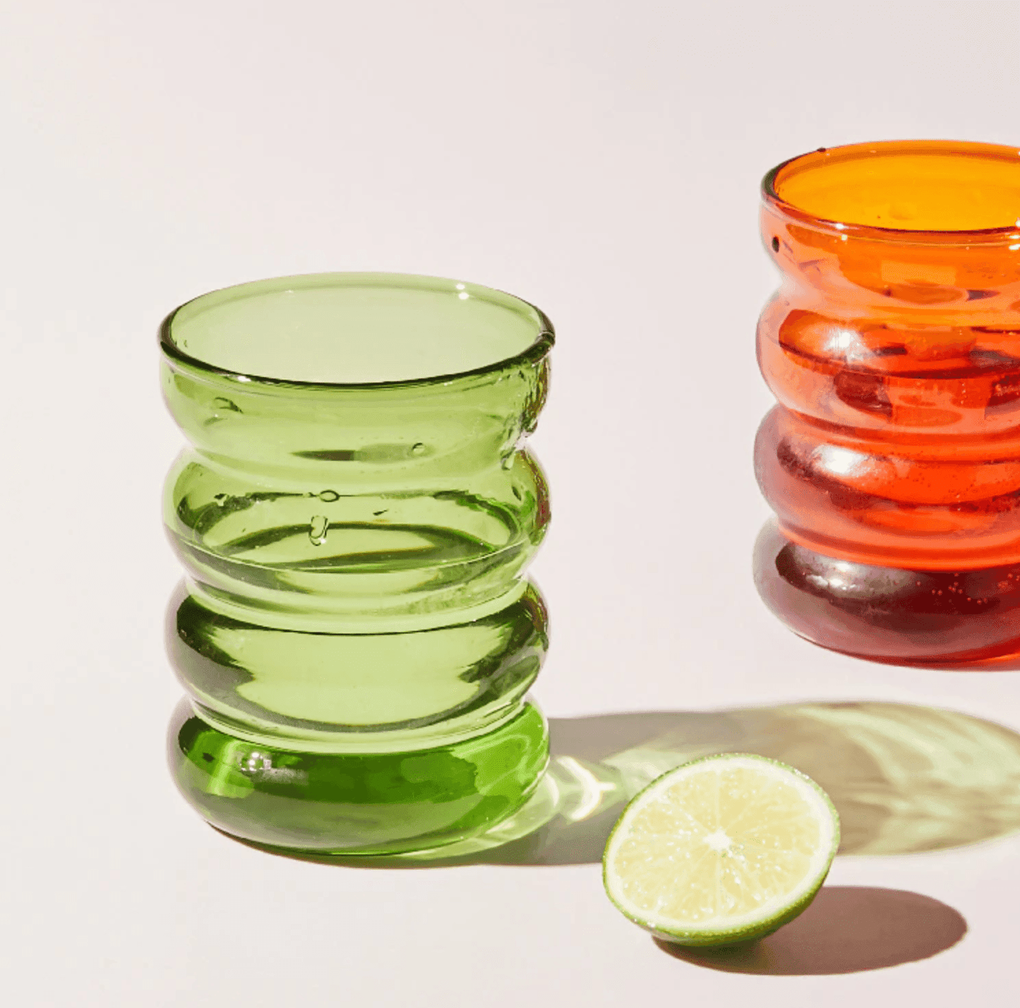 Floroux Colored Drinking Glasses | Handmade | Unique Design | Perfect for a Stylish Beverage Presentation