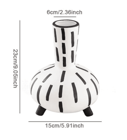 Ceramic vase set Floroux | Handmade tribal design accents | Decorative vases for living room and hallway