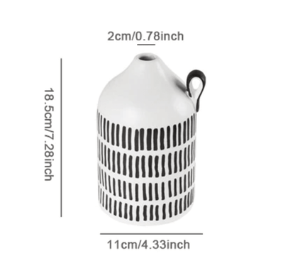 Ceramic vase set Floroux | Handmade tribal design accents | Decorative vases for living room and hallway