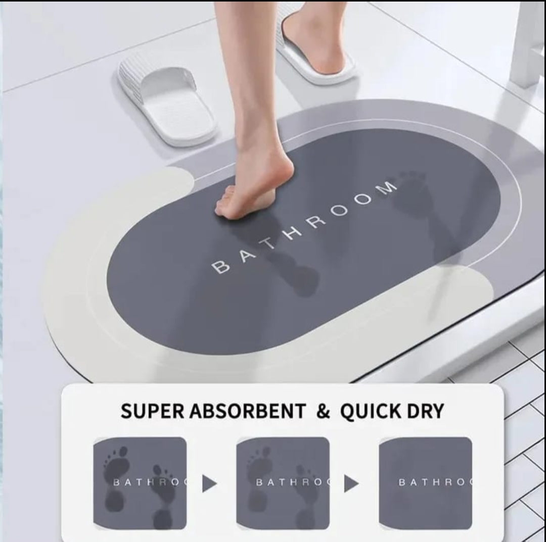 Tapis de porte de salle de bain antidérapants en diatomite