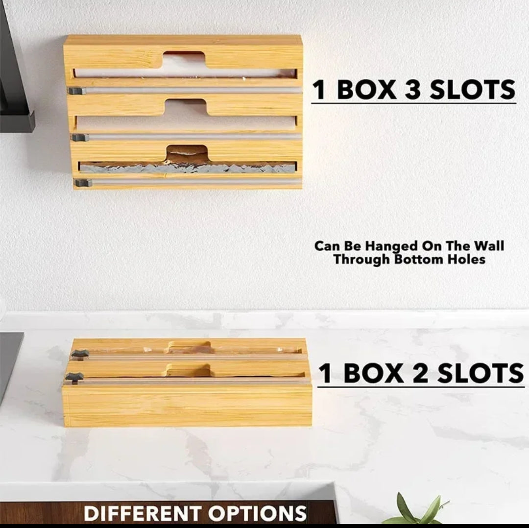 Distributeur de film alimentaire en bambou écologique