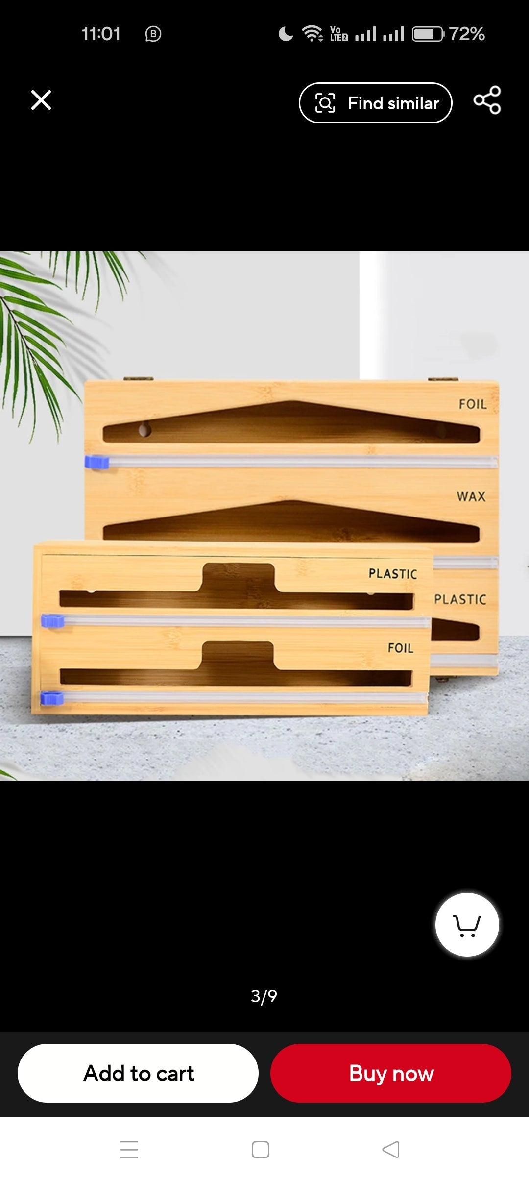 Distributeur de film alimentaire en bambou écologique