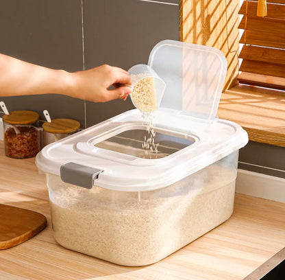 Conteneur de stockage de riz avec tasse