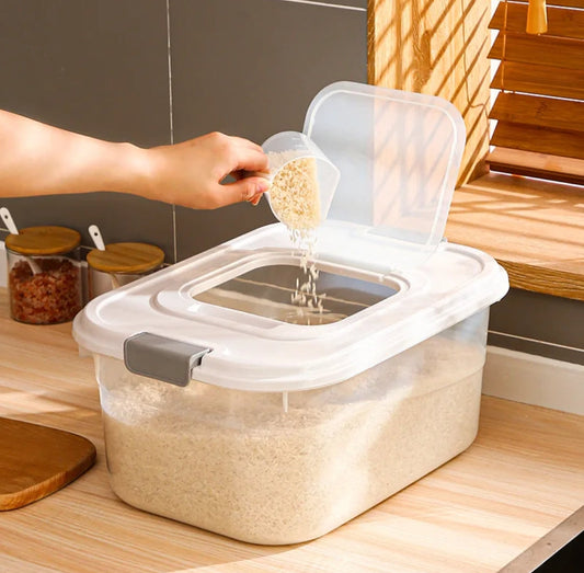 Conteneur de stockage de riz avec tasse