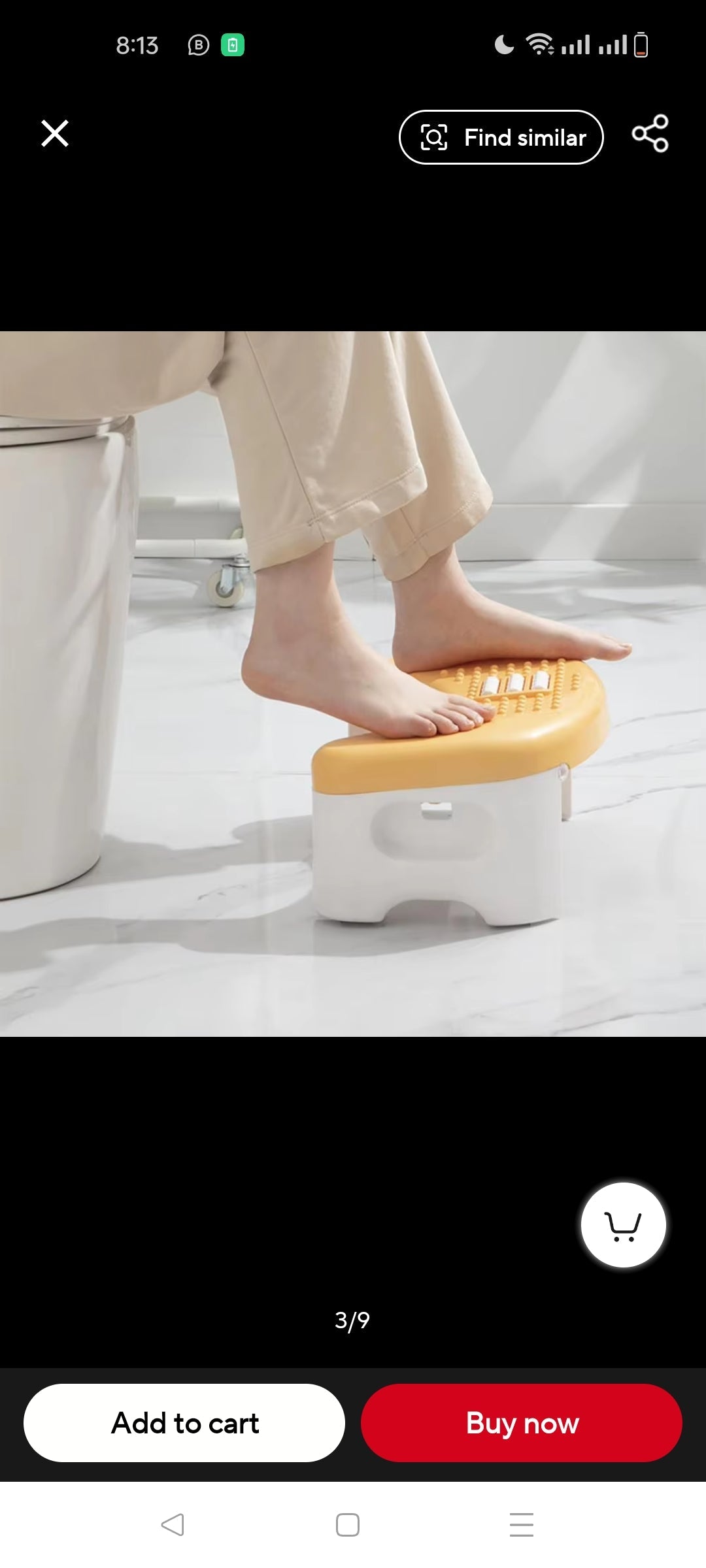 Repose-pieds de toilettes avec roulettes