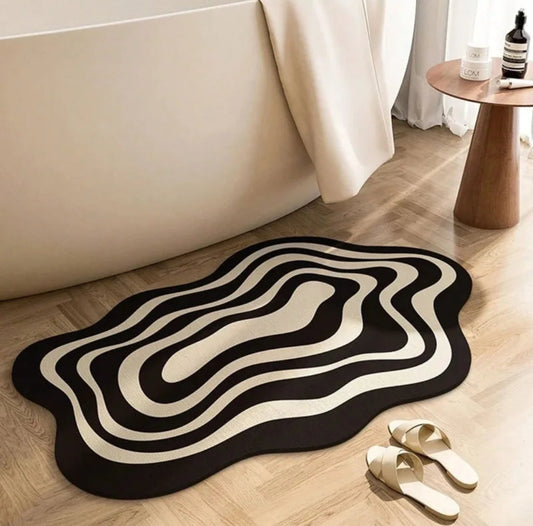 Tapis de porte de bain absorbant tapis de marche de baignoire BlackNov