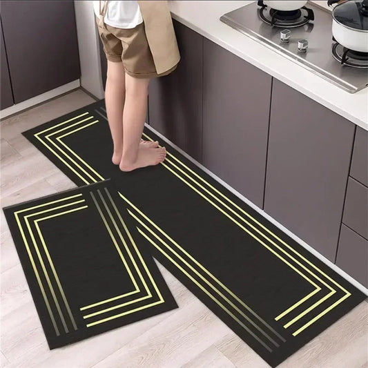 Tapis de cuisine 2Pc avec fond en caoutchouc