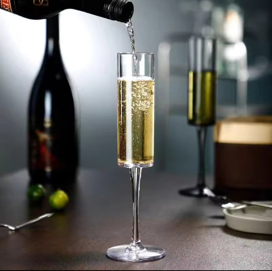 6 pcs flûte à champagne en acrylique
