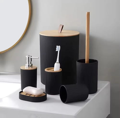 Set d'organisateur d'accessoires de salle de bains rond 6 pièces